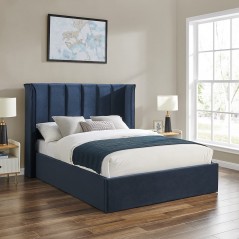 LL Polaris Navy 4ft6 Double Ottoman Bed Frame